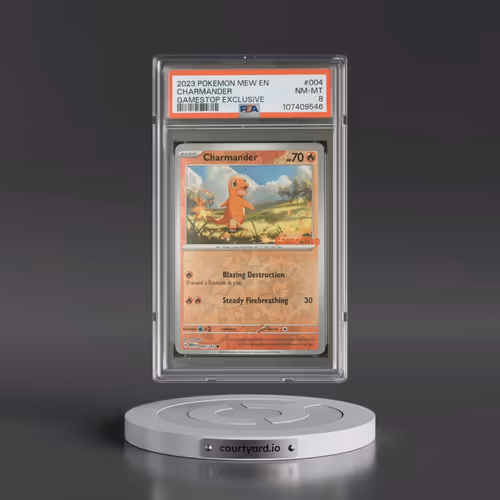 2023 Pokémon Mew EN-151 #004 Charmander - Gamestop Exclusive (PSA 8 NM-MT)
