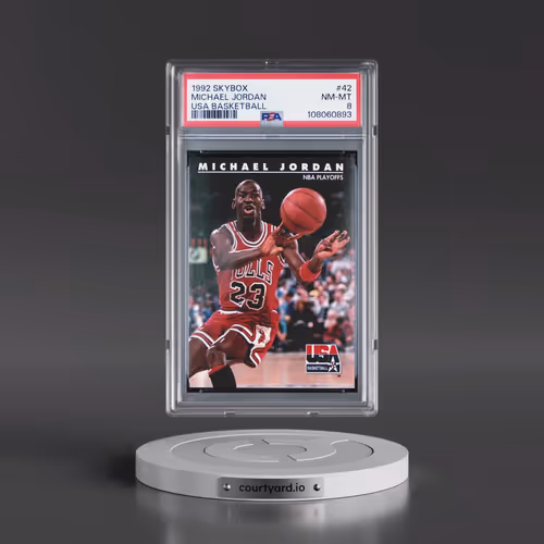 1992 Skybox USA Basketball #42 Michael Jordan (PSA 8 NM-MT)