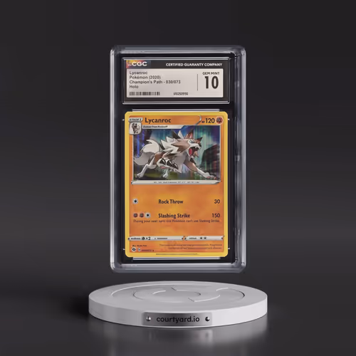 2020 Champion's Path #030/073 Lycanroc - Holo (CGC 10 GEM MINT)