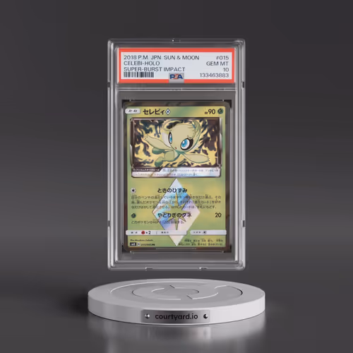 2018 Pokémon Sun & Moon Super-Burst Impact #015 Celebi - Holo (PSA 10 GEM MINT)
