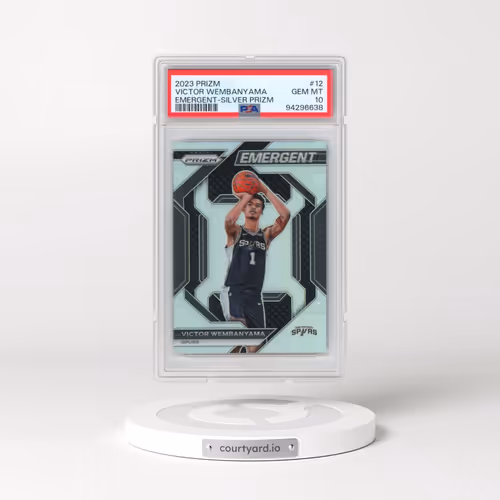 2023 Panini Prizm Emergent #12 Victor Wembanyama - Silver Prizm (PSA 10 GEM MINT)