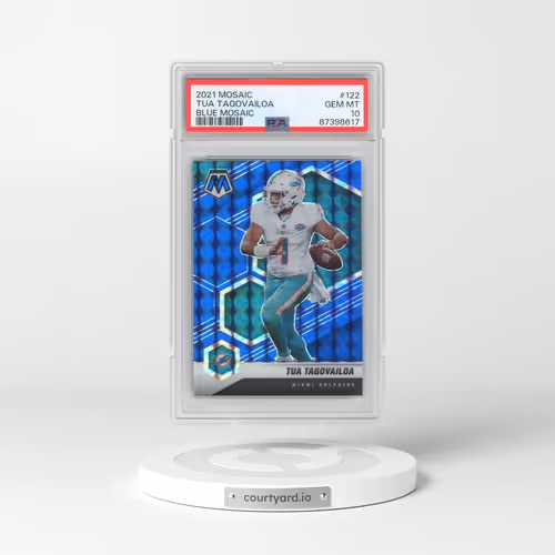 2021 Panini Mosaic #122 Tua Tagovailoa - Blue Mosaic (PSA 10 GEM MINT)