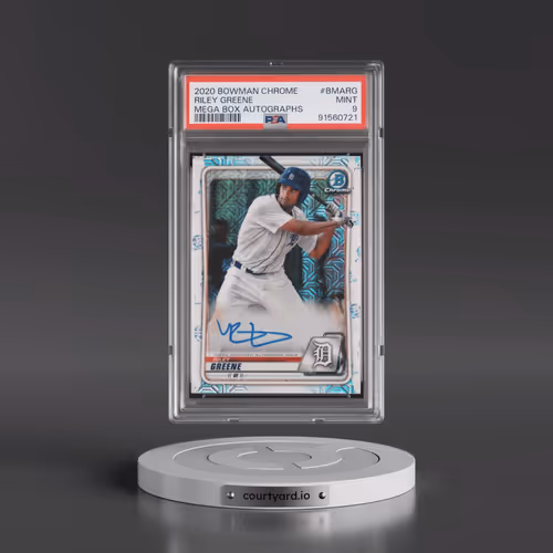 2020 Bowman Chrome Mega Box Autographs #BMARG Riley Greene (PSA 9 MINT)