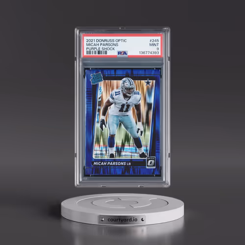 2021 Panini Donruss Optic #245 Micah Parsons - Purple Shock (PSA 9 MINT)