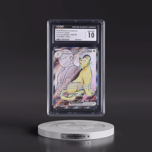 2025 Pokémon Dri EN-Destined Rivals #219 Team Rocket's Persian EX - Holo Ultra Rare (CGC 10 GEM MINT