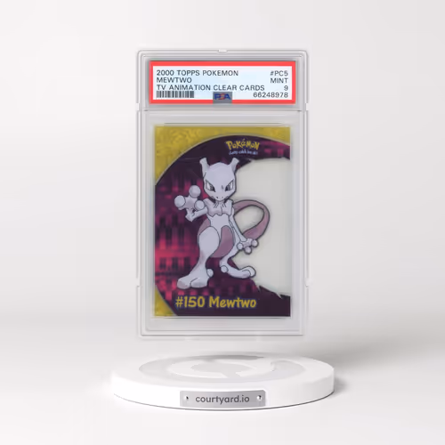 2000 Topps Pokémon TV Animation Clear Cards #PC5 Mewtwo (PSA 9 MINT)