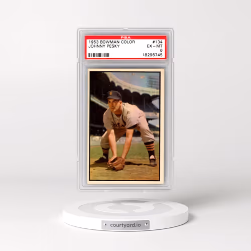 1953 Bowman Color #134 Johnny Pesky (PSA 6 EX-MT)