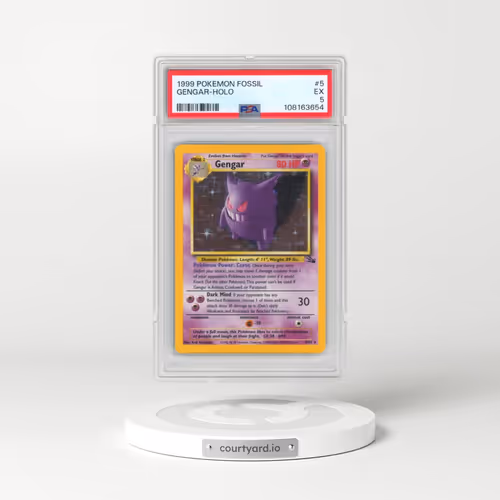 1999 Pokémon Fossil #5 Gengar - Holo (PSA 5 EX)
