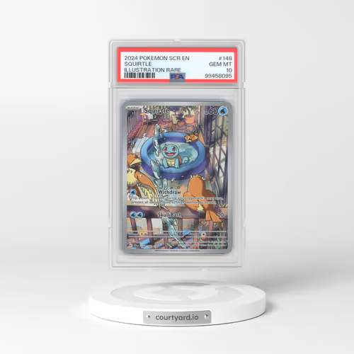 2024 Pokémon Scr EN-Stellar Crown #148 Squirtle - Illustration Rare (PSA 10 GEM MINT)