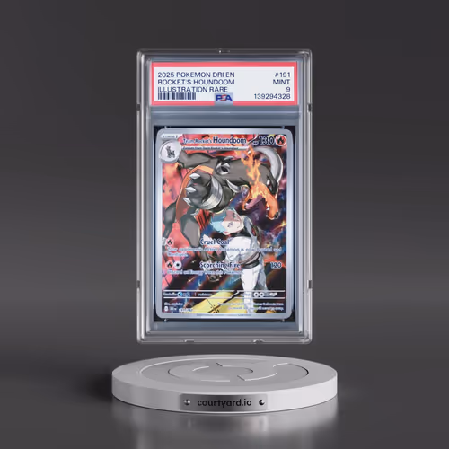 2025 Pokémon Dri EN-Destined Rivals #191 Team Rocket's Houndoom - Illustration Rare (PSA 9 MINT)