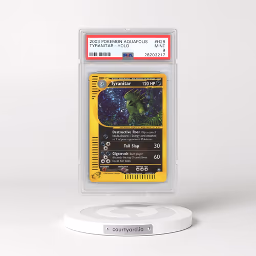 2003 Pokémon Aquapolis #H28 Tyranitar - Holo (PSA 9 MINT)
