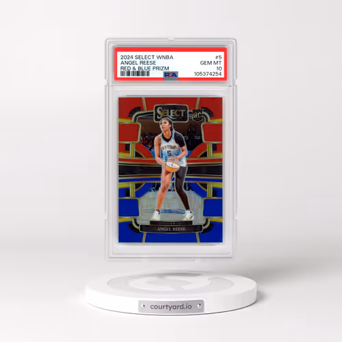 2024 Panini Select WNBA #5 Angel Reese - Red & Blue Prizm (PSA 10 GEM MINT)