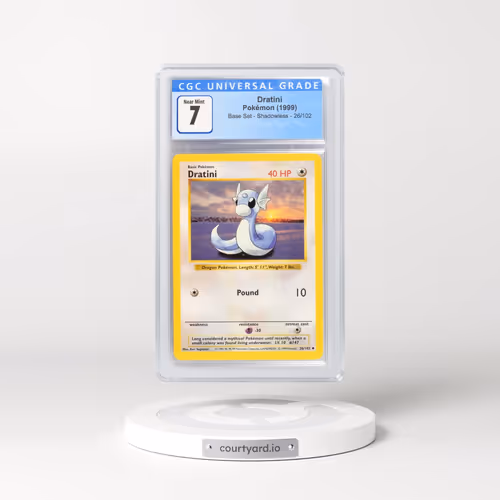 1999 Base Set #26/102 Dratini - Shadowless Shadowless (CGC 7 NM)
