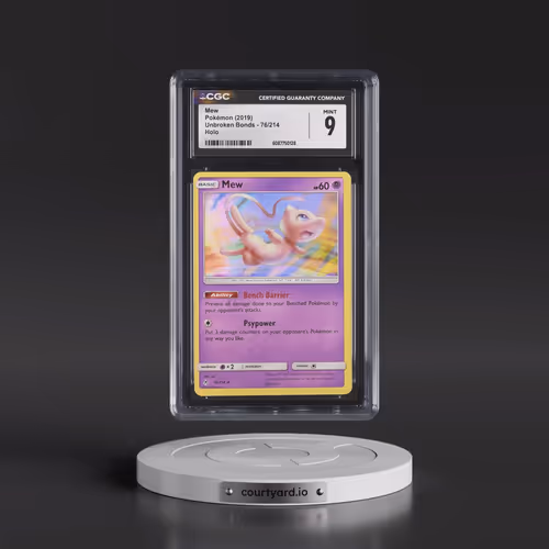 2019 Unbroken Bonds #76/214 Mew - Holo (CGC 9 MINT)