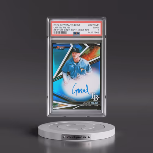 2022 Bowman's Best Best of 2022 Autographs #B22CME Curtis Mead - Blue Refractor (PSA 9 MINT)