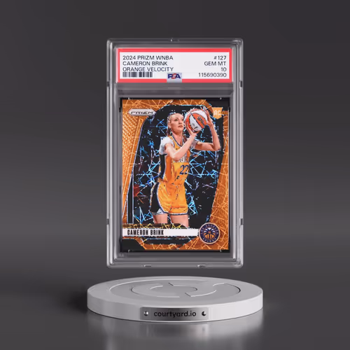 2024 Panini Prizm WNBA #127 Cameron Brink - Orange Velocity (PSA 10 GEM MINT)