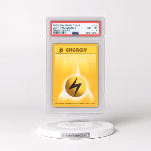 1999 Pokémon Game #100 Lightning Energy - Shadowless (PSA 8 NM-MT)