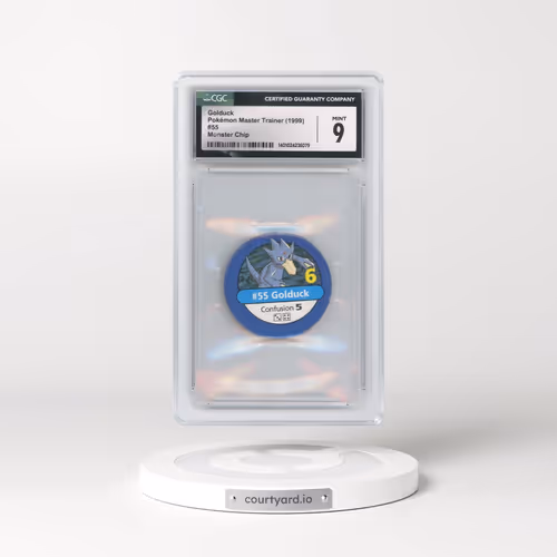 1999 Pokémon Master Trainer (1999 Hasbro) - English #55 Golduck - Pokémon Chip (CGC 9 MINT)