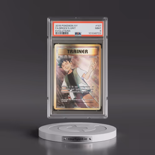 2016 Pokémon XY Evolutions #107 Brock's Grit - Full Art (PSA 9 MINT)