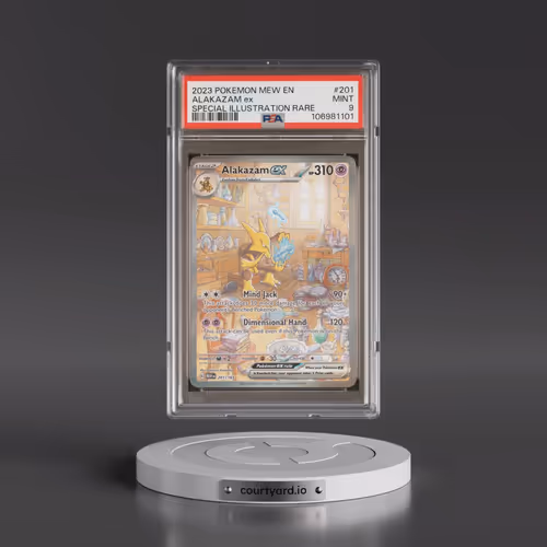 2023 Pokémon Mew EN-151 #201 Alakazam EX - Holo Special Illustration Rare (PSA 9 MINT)