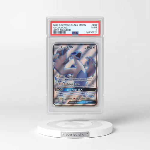 2018 Pokémon Sun & Moon Lost Thunder #207 Lugia GX - Holo Full Art (PSA 9 MINT)