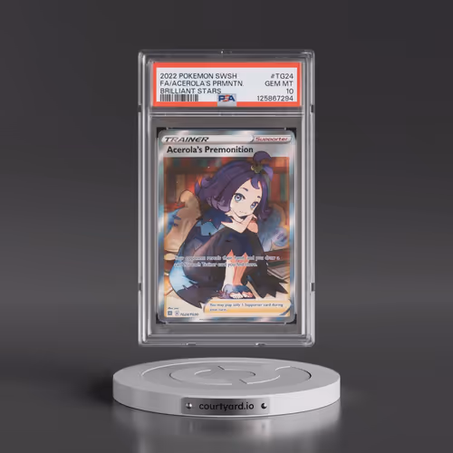 2022 Pokémon Sword & Shield Brilliant Stars #TG24 Acerola's Premonition - Full Art (PSA 10 GEM MINT)