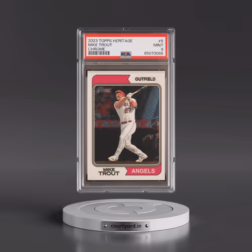 2023 Topps Heritage #5 Mike Trout - Chrome (PSA 9 MINT)