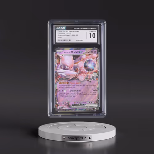 2025 Pokémon Dri EN-Destined Rivals #081 Team Rocket's Mewtwo EX - Holo (CGC 10 GEM MINT)