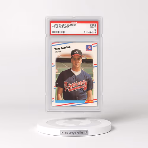 1988 Fleer Glossy #539 Tom Glavine (PSA 9 MINT)