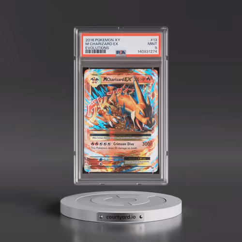 2016 Pokémon XY Evolutions #13 M Charizard EX - Holo (PSA 9 MINT)