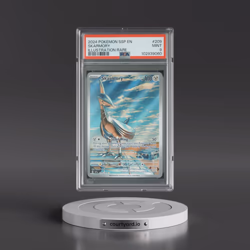 2024 Pokémon Ssp EN-Surging Sparks #209 Skarmory - Illustration Rare (PSA 9 MINT)