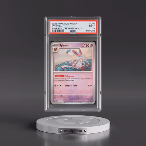 2025 Pokémon Pre EN-Prismatic Evolutions #040 Sylveon - Reverse Holo Poke Ball (PSA 9 MINT)