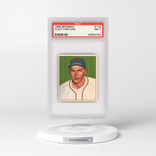 1950 Bowman #118 Clint Hartung (PSA 7 NM)