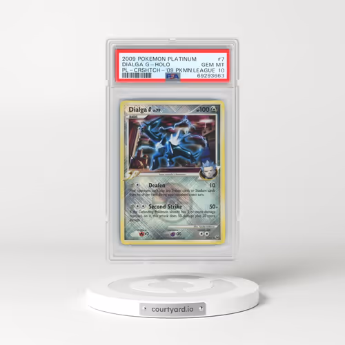 2009 Pokémon Platinum #7 Dialga G - Holo Crosshatch-2009 Pokemon League (PSA 10 GEM MINT)