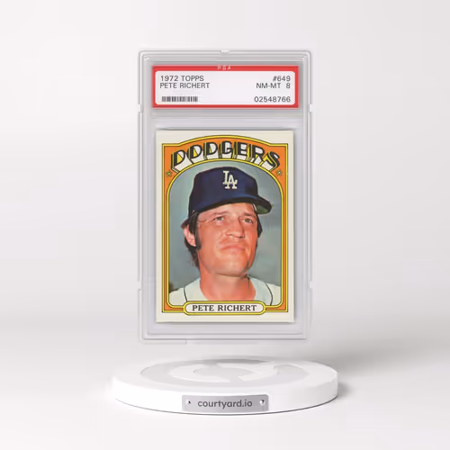 1972 Topps #649 Pete Richert (PSA 8 NM-MT)