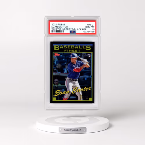 2024 Topps Finest What If 1993 Finest Prototypes #93-21 Evan Carter - Black Refractor (PSA 10 GEM MINT)