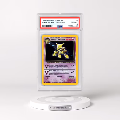 2000 Pokémon Rocket #1 Dark Alakazam - Holo (PSA 8 NM-MT)