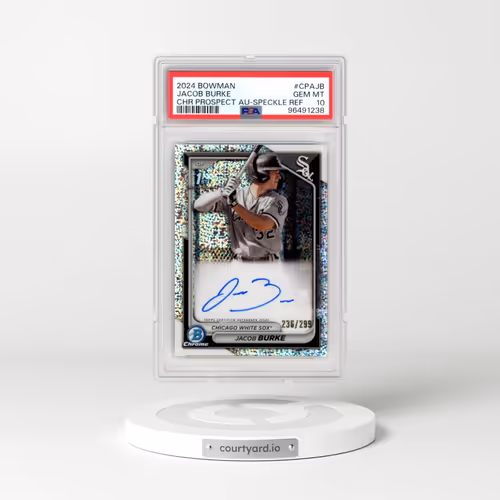 2024 Bowman Chrome Prospect Autographs #CPAJB Jacob Burke - Speckle Refractor (PSA 10 GEM MINT)