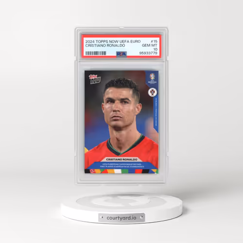 2024 Topps Now UEFA Euro #15 Cristiano Ronaldo (PSA 10 GEM MINT)