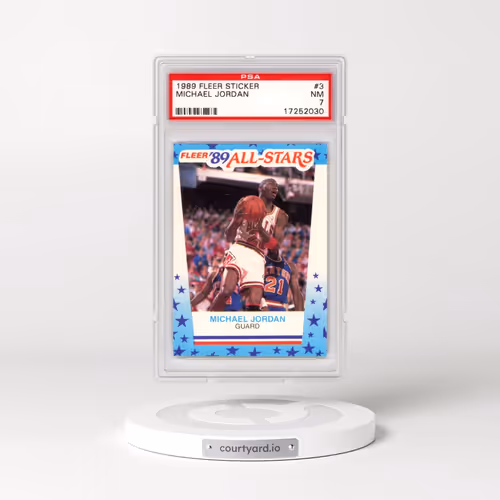 1989 Fleer Sticker #3 Michael Jordan (PSA 7 NM)