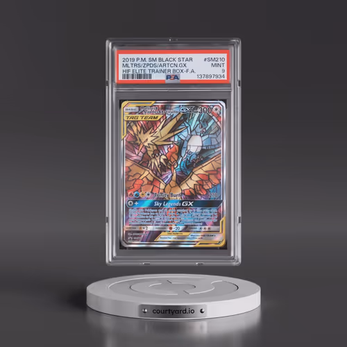 2019 Pokémon SM Black Star Promo #SM210 Moltres & Zapdos & Articuno GX - Holo Full Art Hidden Fates