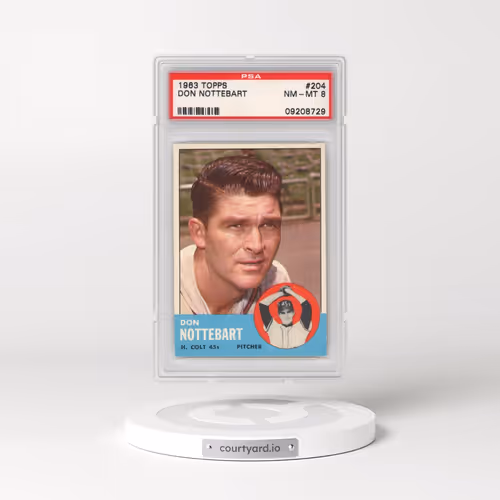 1963 Topps #204 Don Nottebart (PSA 8 NM-MT)