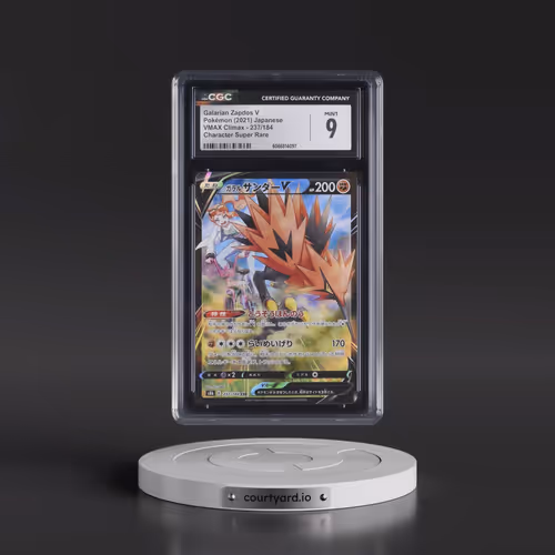 2021 VMAX Climax #237/184 Galarian Zapdos V - Holo Character Super Rare (CGC 9 MINT)