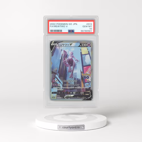 2022 Pokémon Go #074 Mewtwo V - Holo Full Art (PSA 10 GEM MINT)