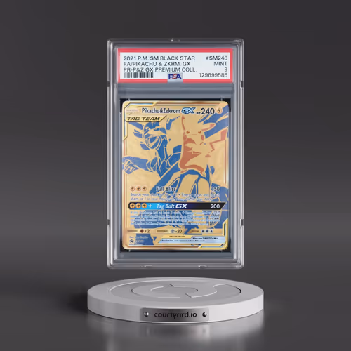 2021 Pokémon SM Black Star Promo #SM248 Pikachu & Zekrom GX - Holo Full Art Pikachu & Zekrom GX Prem