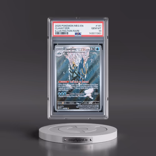 2025 Pokémon Meg EN-Mega Evolution #141 Clawitzer - Illustration Rare (PSA 10 GEM MINT)
