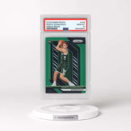 2018 Panini Prizm #246 Donte DiVincenzo - Green Prizm (PSA 10 GEM MINT)