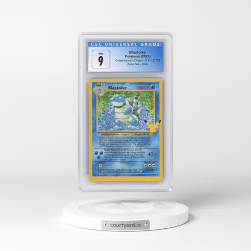 2021 Celebrations - Classic Collection #2/102 Blastoise - Base Set Holo (CGC 9 MINT)