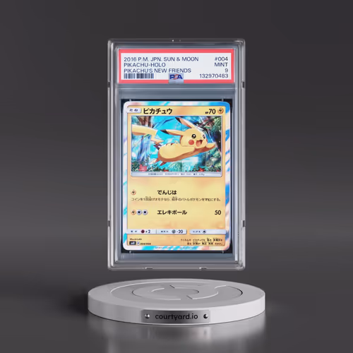 2016 Pokémon Sun & Moon Pikachu's New Friends #004 Pikachu - Holo (PSA 9 MINT)