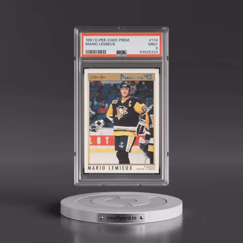 1991 O-Pee-Chee Premier #114 Mario Lemieux (PSA 9 MINT)